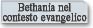 Bethania nel contesto evangelico