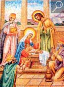 L'adorazione dei Magi con i doni: Oro,Incenzo e Mirra